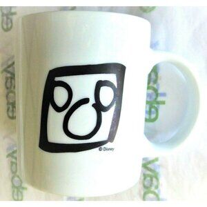 Disney white porcelain with black Mickey logo 12 ounce mug